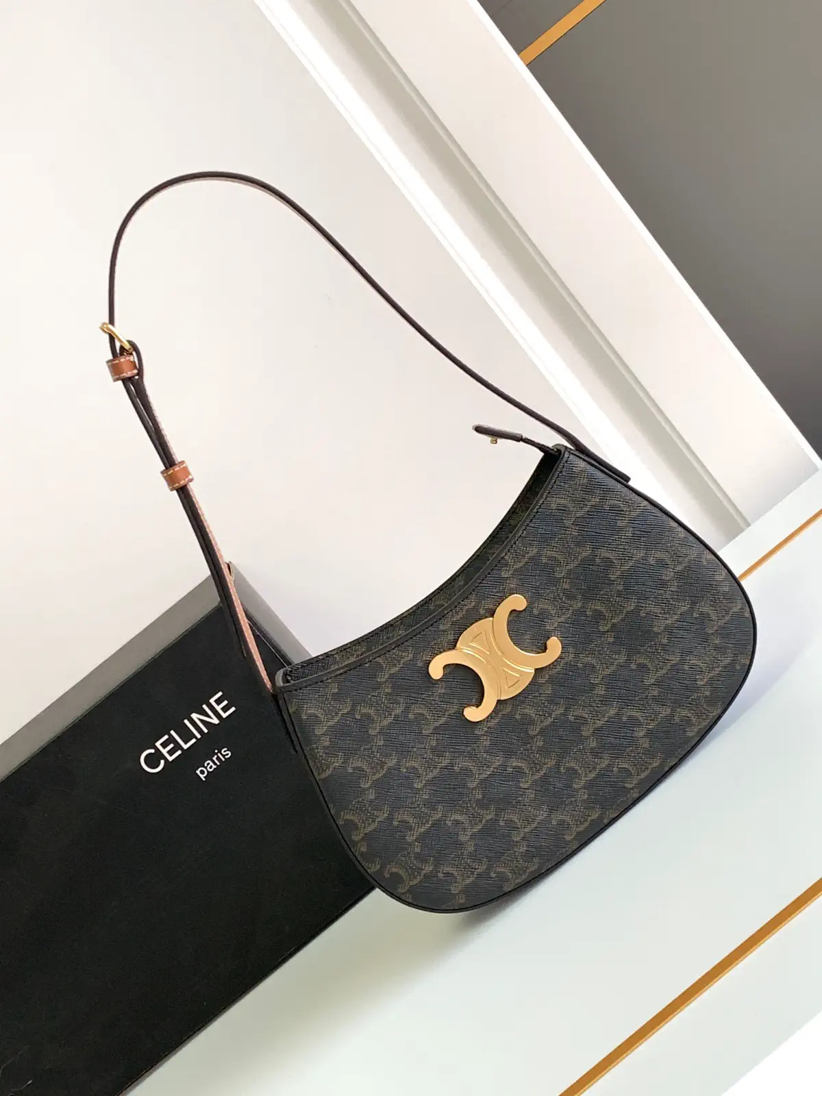 CELINE TILLY TRIOMPHE Canvas Shoulder Bag image 1
