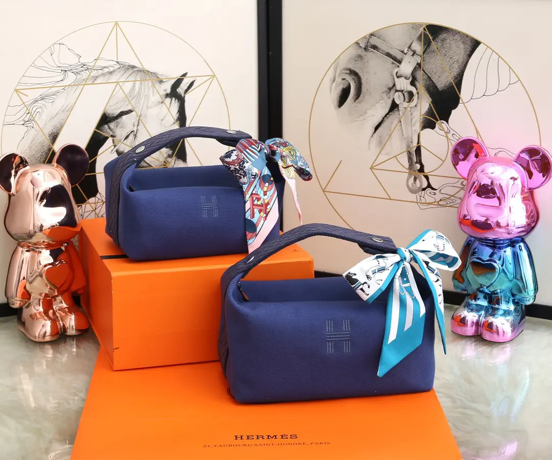 Hermès Navy Blue Top Handle Bag image 1