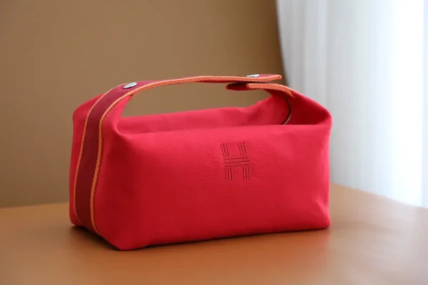 Hermès Red Canvas Toiletry Bag image 1