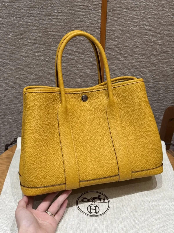 Hermès Yellow Leather Garden Party Tote Bag image 1
