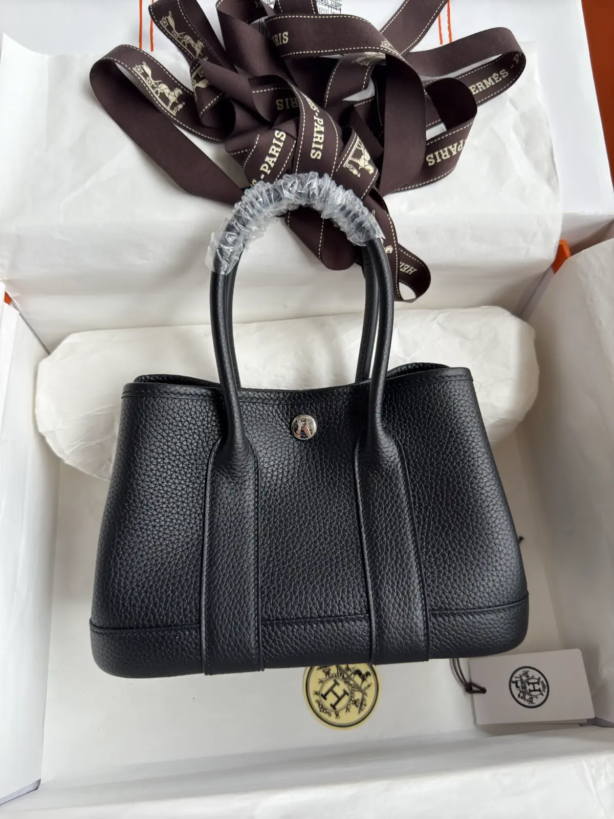 Hermès Black Mini Garden 23 Top Handle Bag image 1