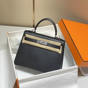 Hermès Black Epsom Kelly Top Handle Bag image 1