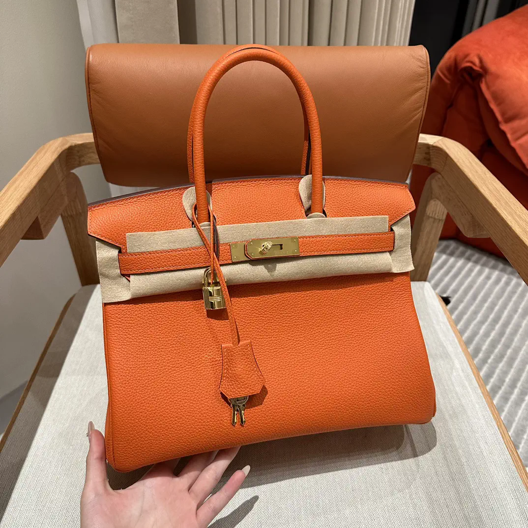 Hermès Orange Top Handle Bag image 1