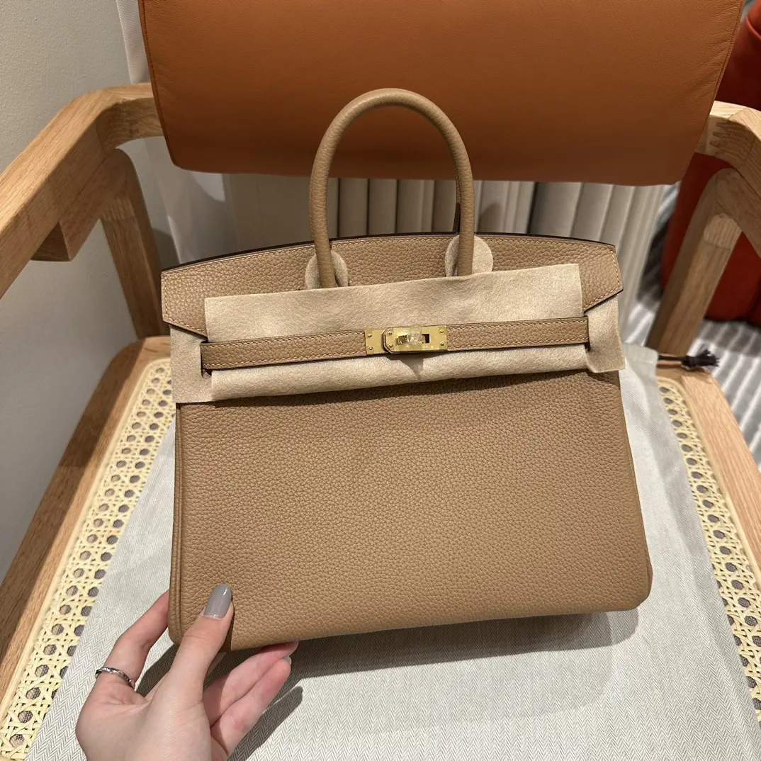 Hermès Chai Togo Leather Top Handle Bag image 1