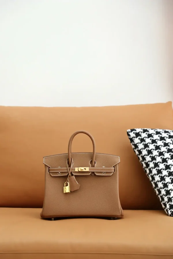 Hermès Gold Brown Top Handle Bag image 1