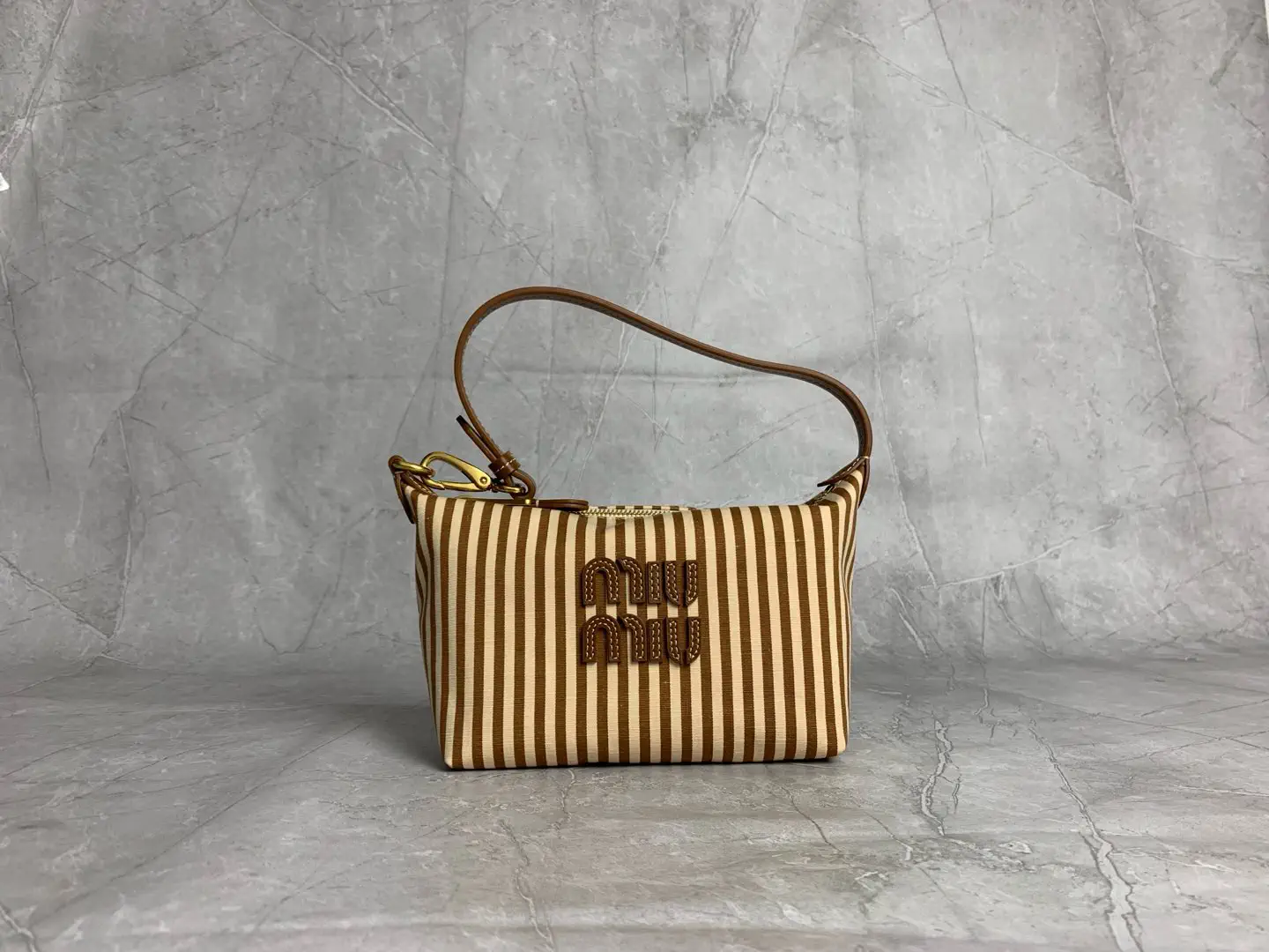 Miu Miu Striped Top Handle Bag image 1
