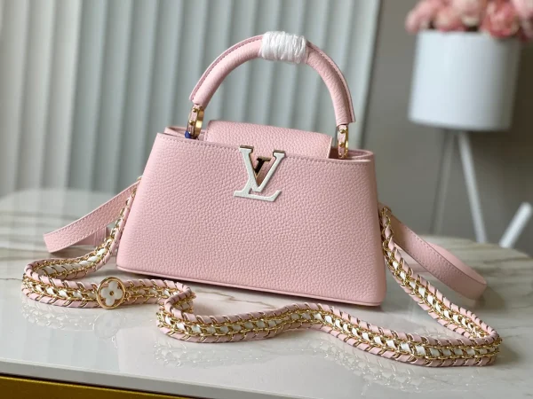 Louis Vuitton Capucines East-West Pink Taurillon Leather Top Handle Bag image 1