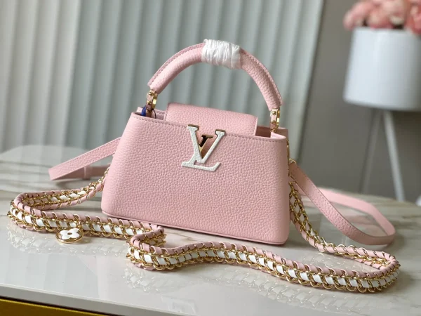 Louis Vuitton Pink Taurillon Leather Capucines East-West Top Handle Bag image 1