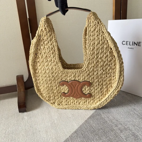 CELINE Classic Panier Woven Hobo Shoulder Bag image 1