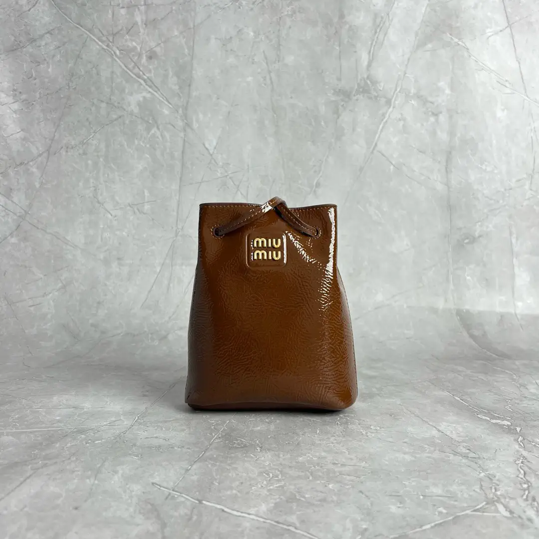 Miu Miu Mini Patent Leather Bucket Bag image 1