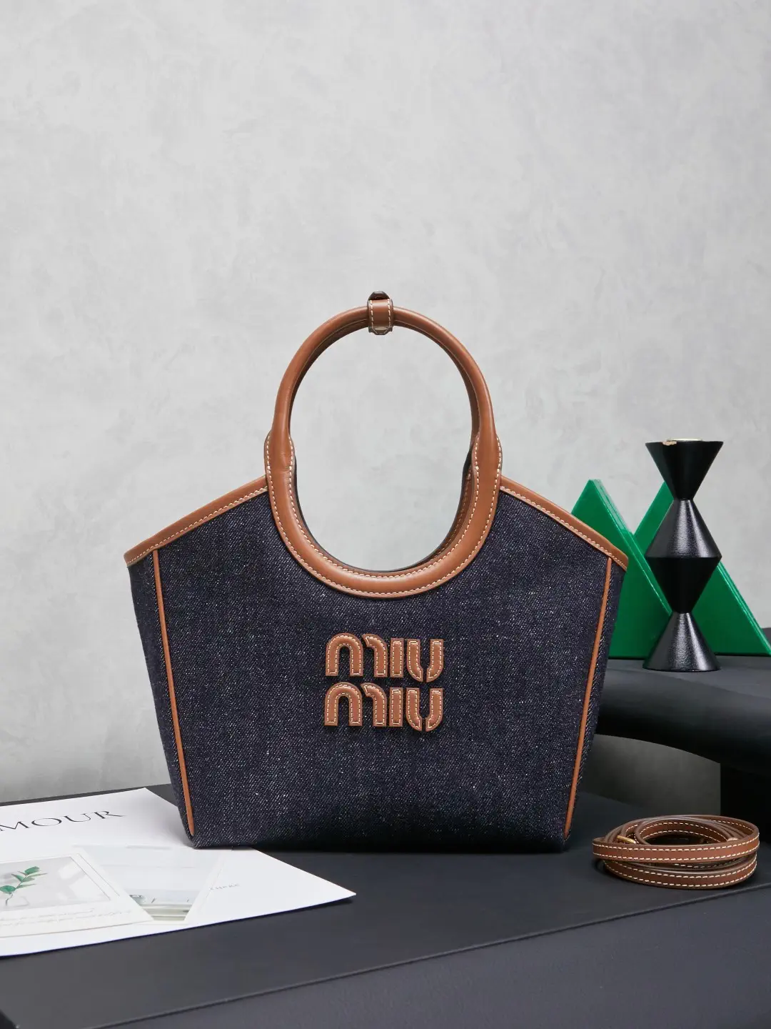 Miu Miu Denim Tote Bag image 1