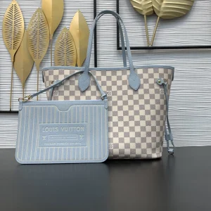 Louis Vuitton Damier Azur Neverfull Inside Out MM Tote Bag with Pouch image 1