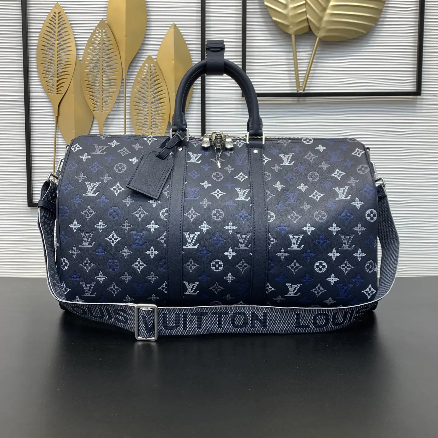 Louis Vuitton Monogram Shadow Keepall Bandoulière 50 Duffle Bag image 1