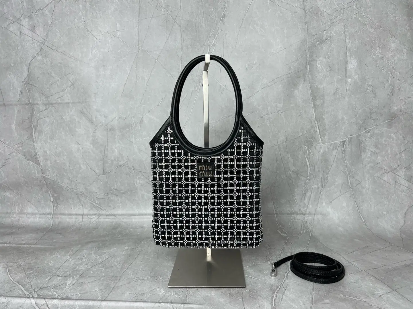 Miu Miu Crystal Geometric Pattern Top Handle Bag image 1