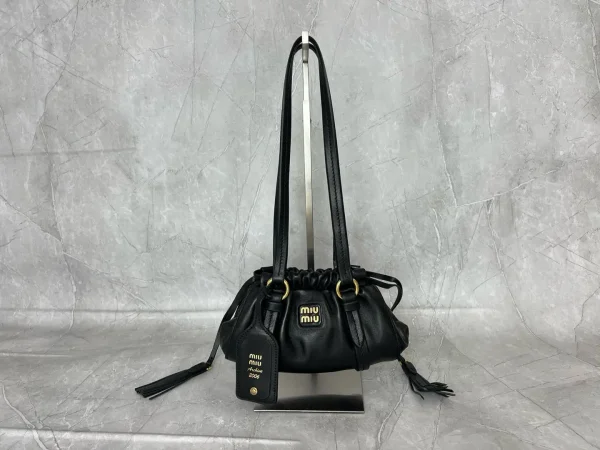 Miu Miu Drawstring Ruched Shoulder Bag image 1