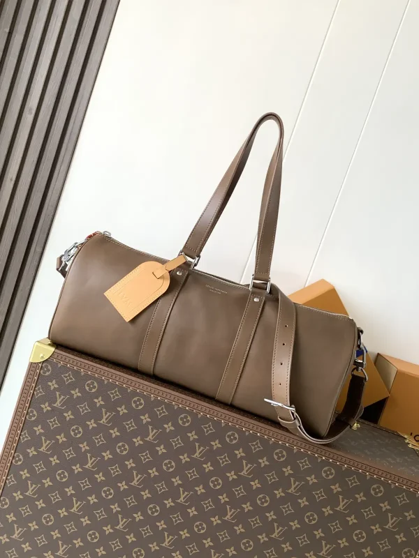 Louis Vuitton Brown Leather Duffle Bag image 1