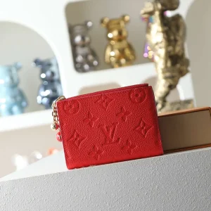 Louis Vuitton Red Monogram Embossed Wallet image 1