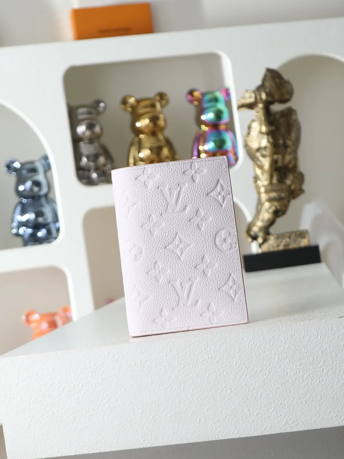 Louis Vuitton Lavender Embossed Leather Passport Wallet image 1