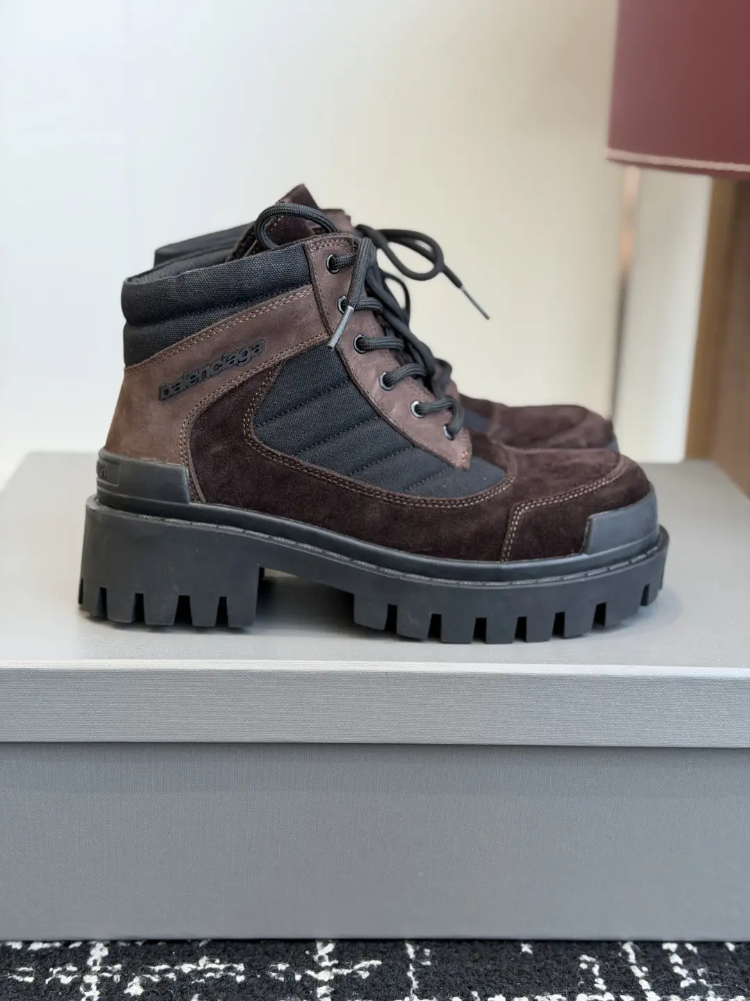 Balenciaga Combat Strike Unisex Platform Ankle Boots image 1