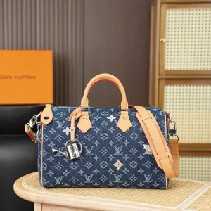 Louis Vuitton Monogram Denim Speedy 30 Bandoulière Bag image 1