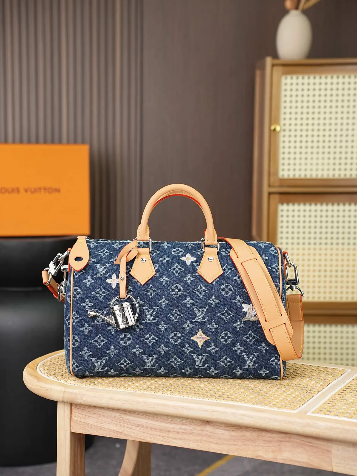 Louis Vuitton Monogram Denim Speedy 30 Bandoulière Bag image 1