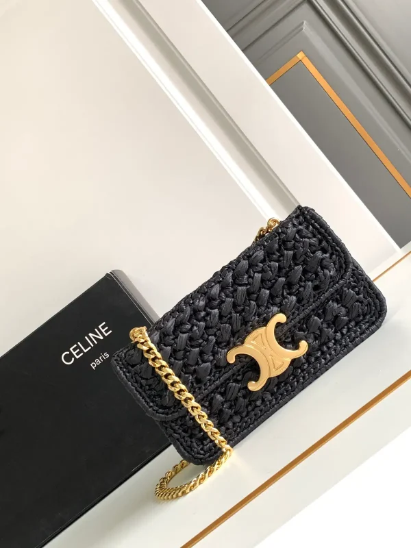 CELINE Triomphe Woven Chain Shoulder Bag image 1