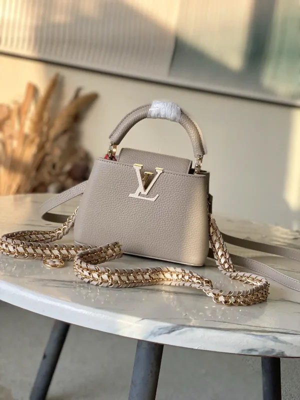 Louis Vuitton Taurillon Leather Capucines East-West Mini Bag with Chain Strap image 1