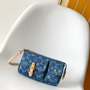 Louis Vuitton Denim Monogram Pochette Accessories Cargo Bag image 1