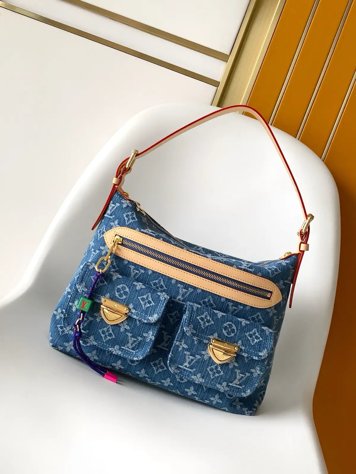 Louis Vuitton Denim Monogram Baggy Shoulder Bag image 1