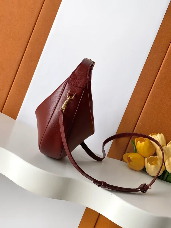 CELINE Burgundy Leather Crossbody Bag image 1