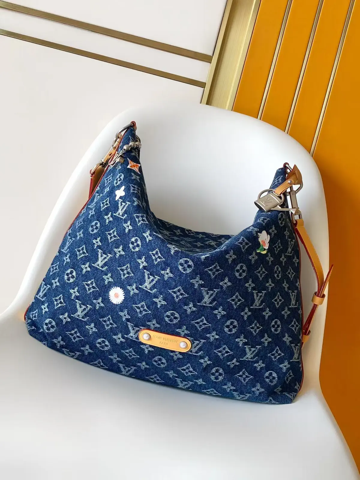 Louis Vuitton Monogram Denim Vagabond Hobo Bag image 1
