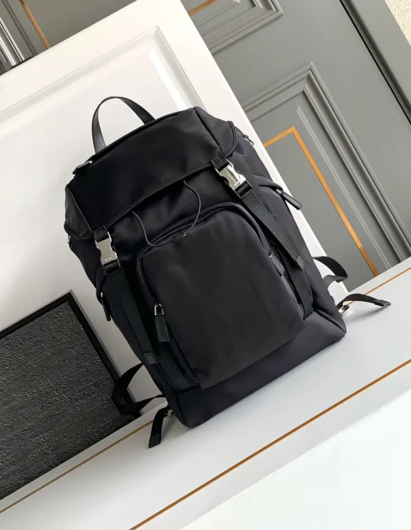 Prada Nylon Backpack with Saffiano Leather Trim image 1