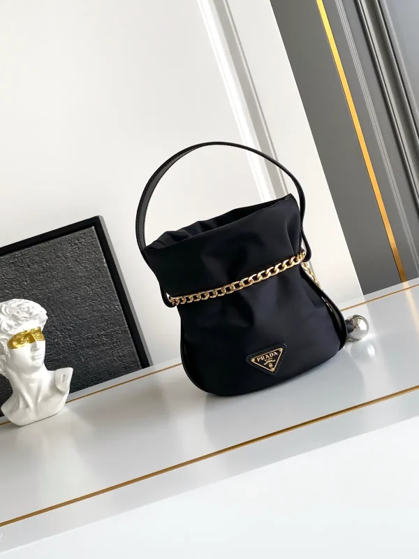 Prada Black Nylon Bucket Bag image 1