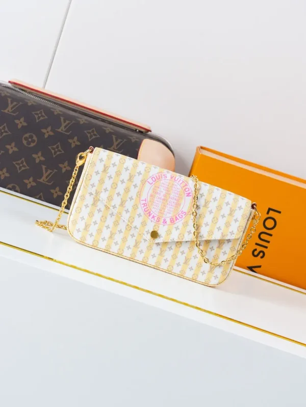 Louis Vuitton Félicie Pochette Striped Monogram Chain Bag image 1