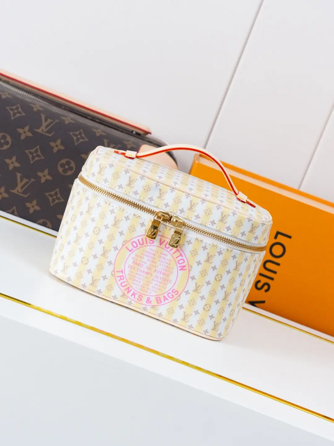 Louis Vuitton Nice Mini Vanity Case with Striped Monogram Pattern image 1