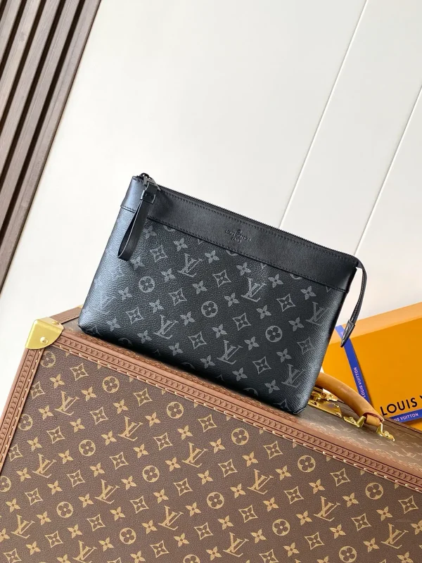 Louis Vuitton Monogram Shadow Pochette Voyage Souple Clutch image 1