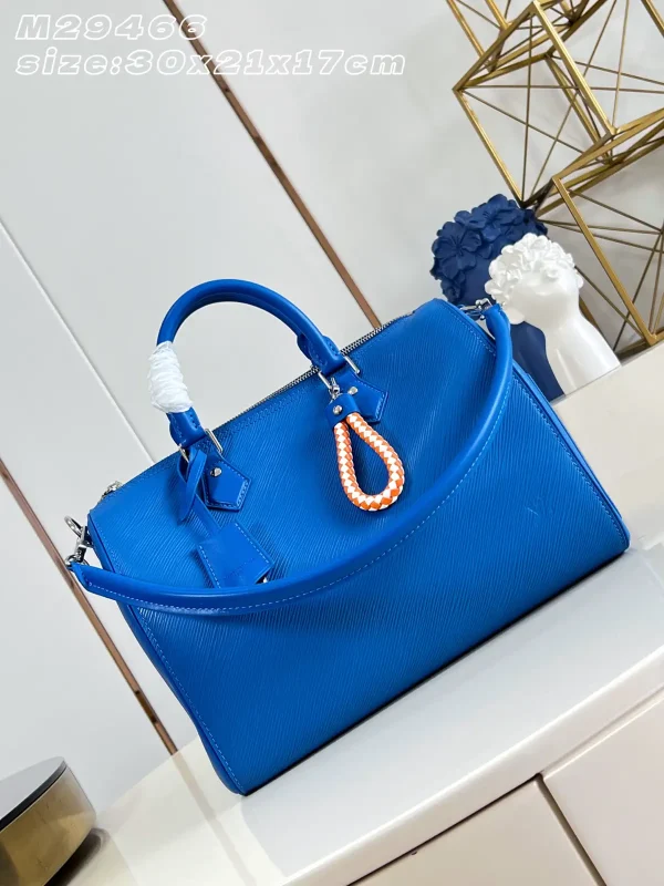 Louis Vuitton Blue Epi Leather Speedy Soft 30 Top Handle Bag image 1