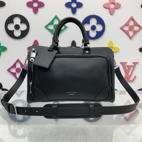 Louis Vuitton Black Leather Keepall Cargo Bandoulière 35 Bag image 1