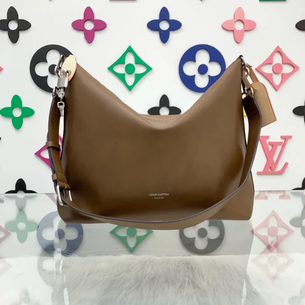 Louis Vuitton Brown Leather Vagabond Hobo Shoulder Bag image 1