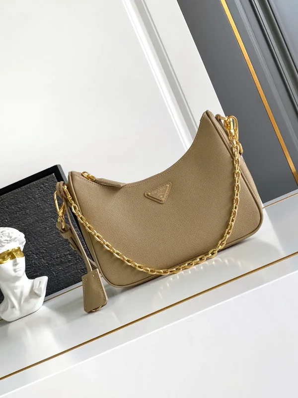 Prada Saffiano Leather Shoulder Bag with Detachable Straps image 1