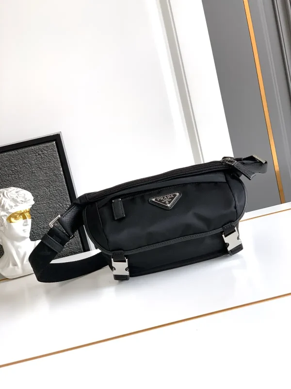 Prada Nylon and Saffiano Leather Shoulder Bag image 1