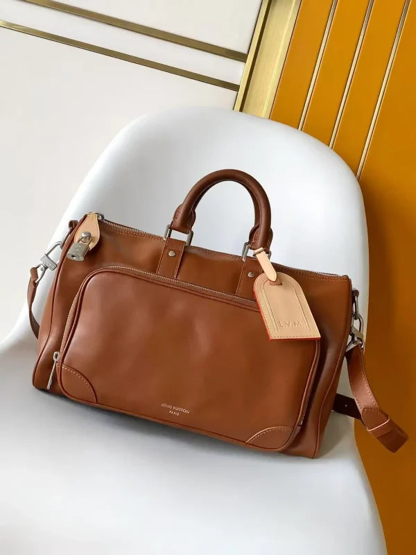 Louis Vuitton Brown Leather Keepall Cargo Bandoulière 35 Bag image 1