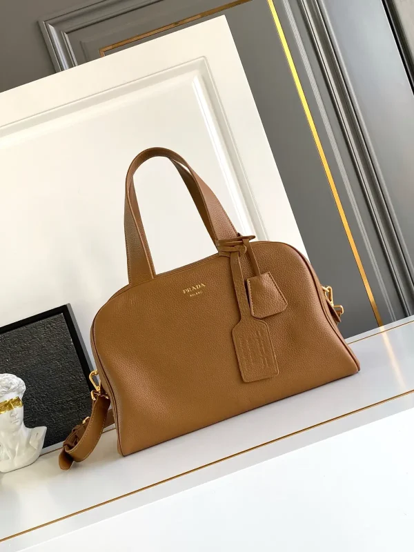 Prada Caramel Leather Top Handle Bag image 1