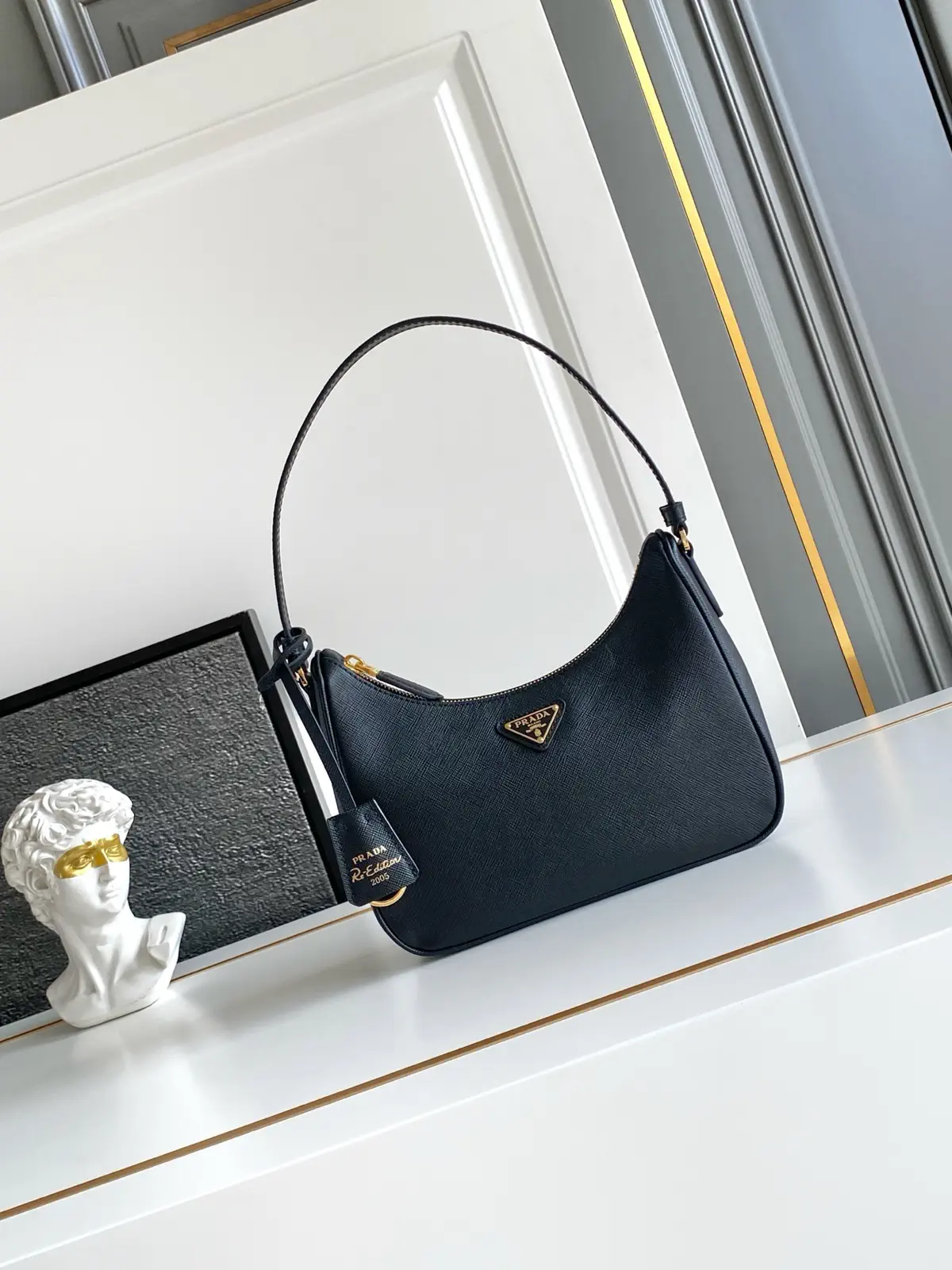 Prada Saffiano Leather Re-Edition 2005 Shoulder Bag image 1