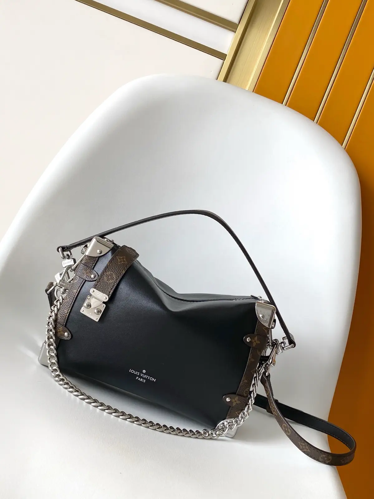 Louis Vuitton Side Trunk Vibe Black Leather Bag image 1