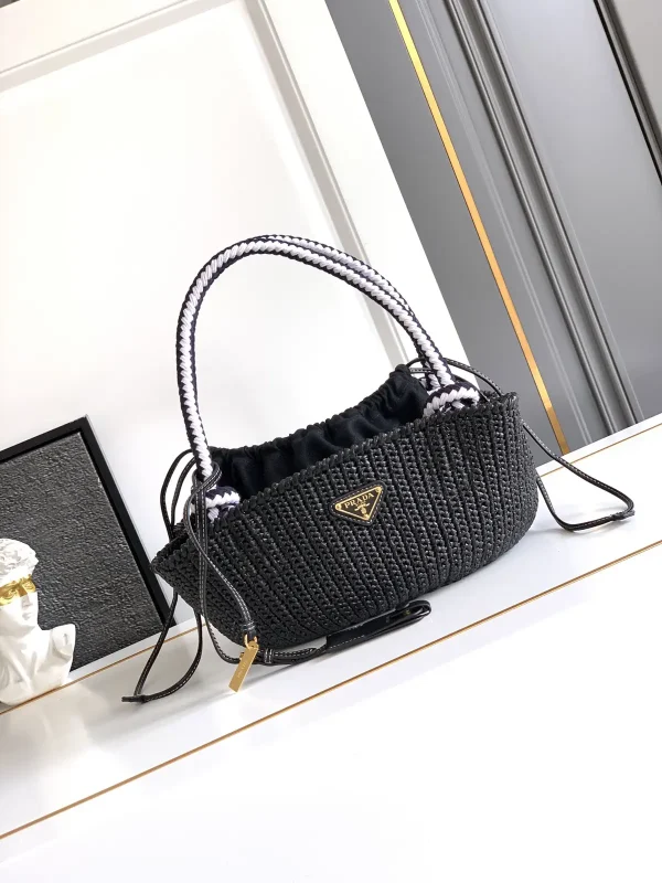 Prada Black Crochet Shoulder Bag image 1