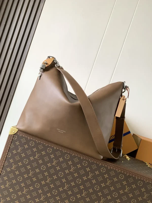Louis Vuitton Brown Leather Vagabond Hobo Bag image 1