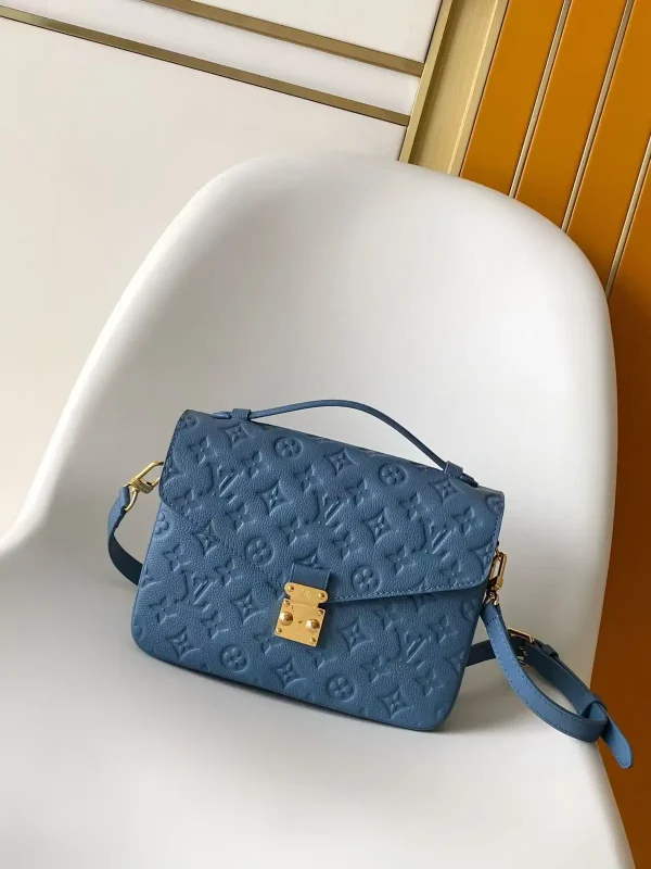 Louis Vuitton Blue Monogram Empreinte Pochette Métis Bag image 1