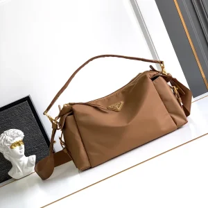 Prada Nylon Shoulder Bag with Leather Details image 1