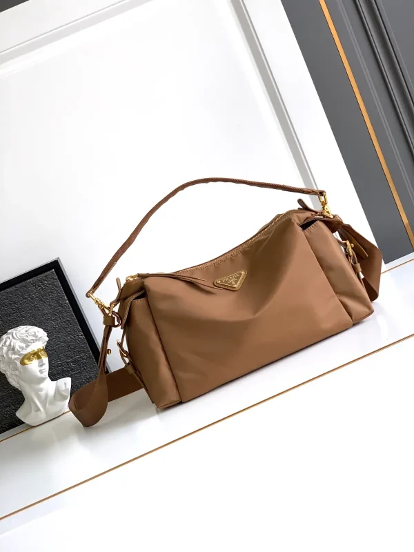 Prada Nylon Shoulder Bag with Leather Details image 1